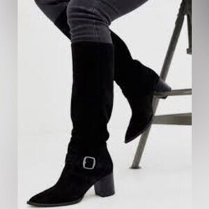 FREE PEOPLE ‘Dahlia’ Black Suede Boot, Size 9.5